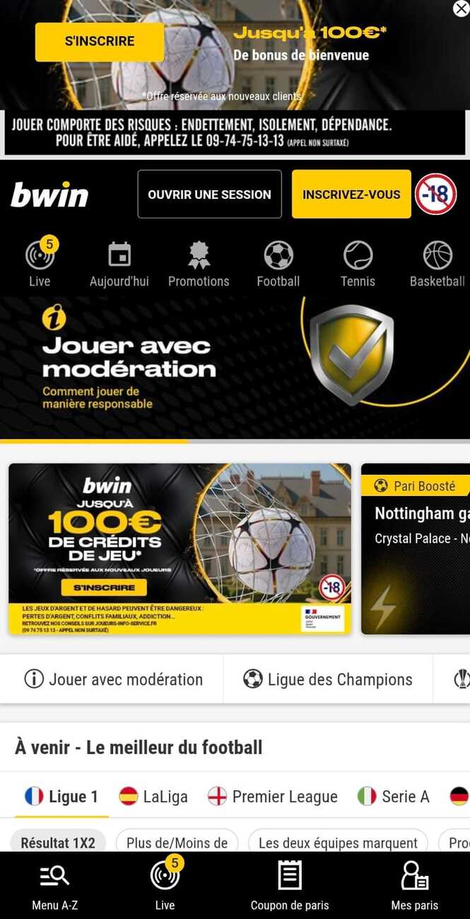 Bwin Homepage