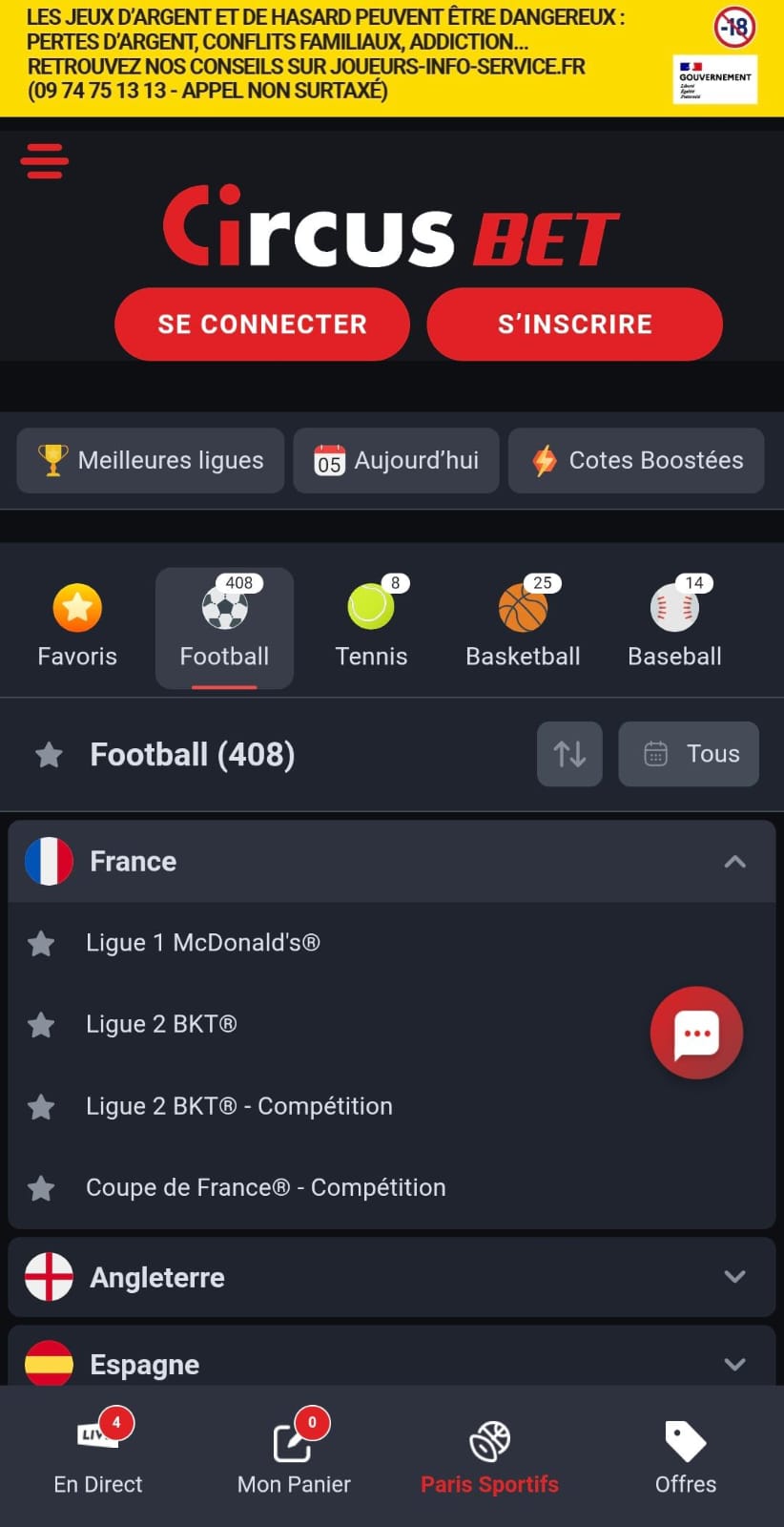 Circusbet Homepage 