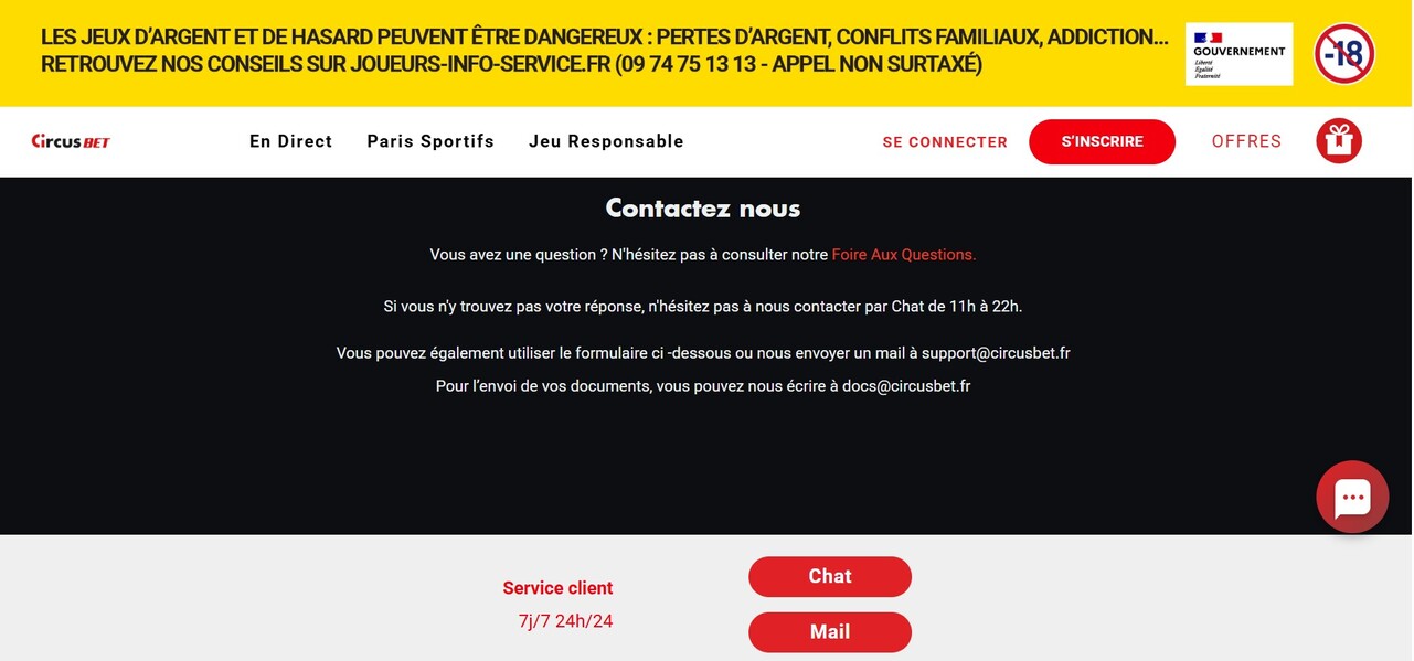 Contact Circusbet