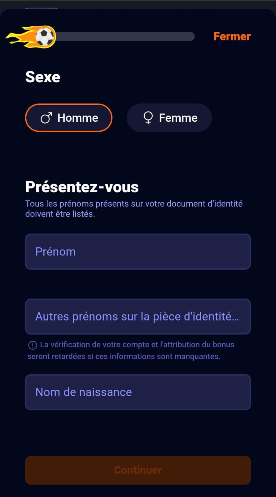 Inscription Betsson