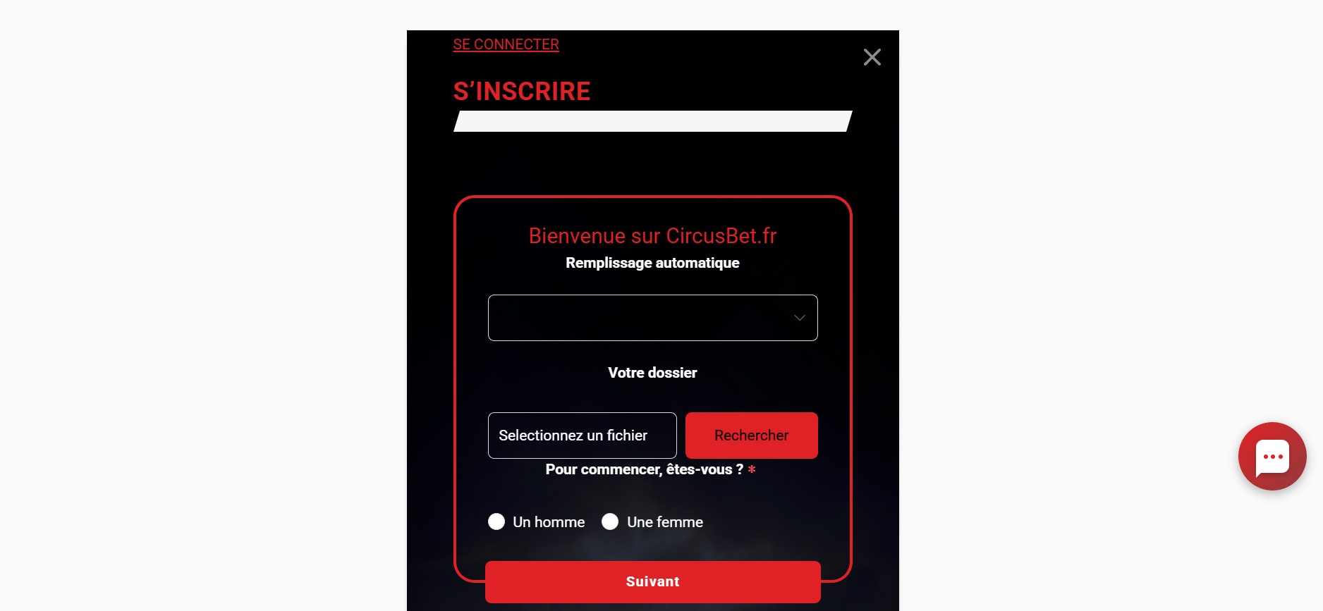 Inscription Circusbet