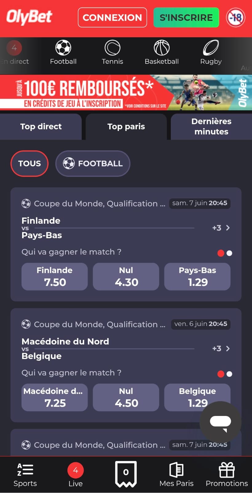 Olybet Homepage
