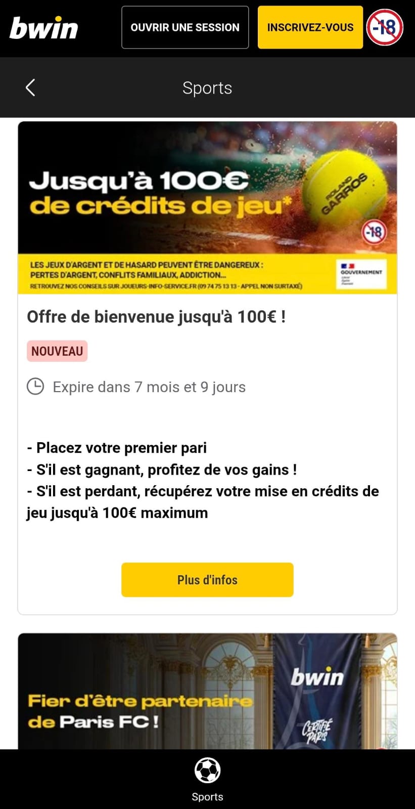 Promotions Bwin 