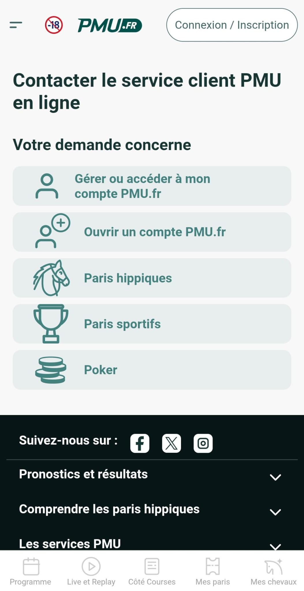 Service Client PMU