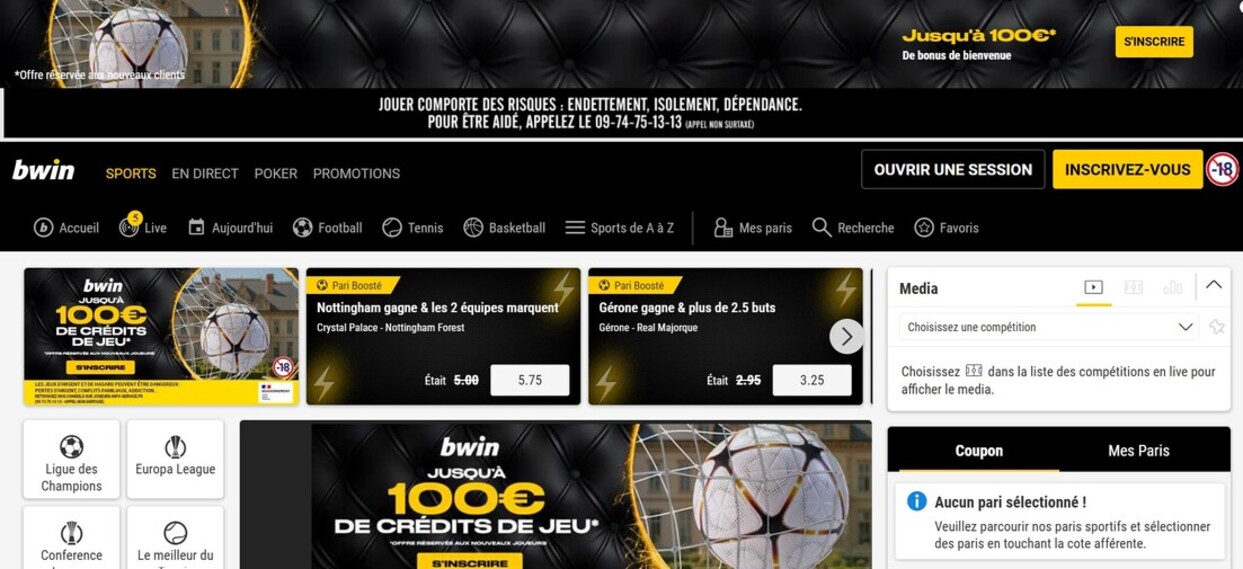 Bwin Homepage France