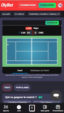 EN Direct Olybet France