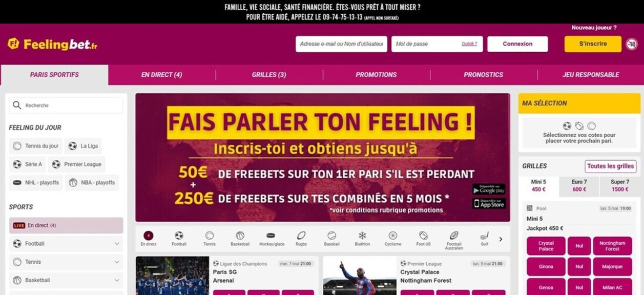 Feelingbet Homepage France
