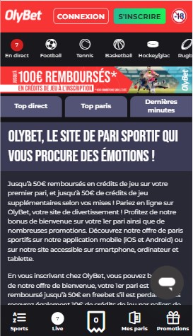 OlyBet Homepage