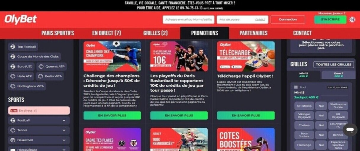 Promotions Olybet