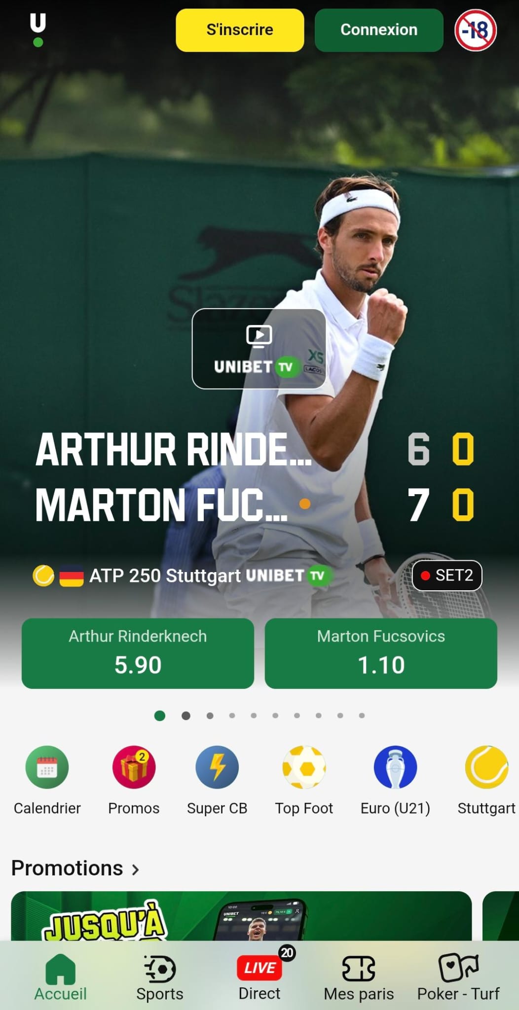 Unibet Homepage France Mobile