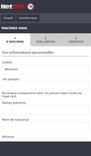 Inscription Netbet Fr