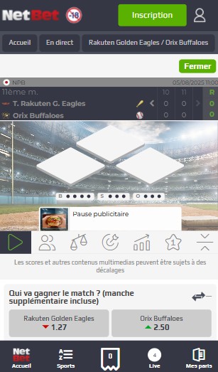 Live Betting Netbet fr
