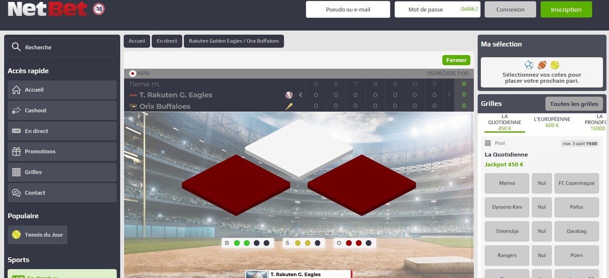 Netbet Live Betting France