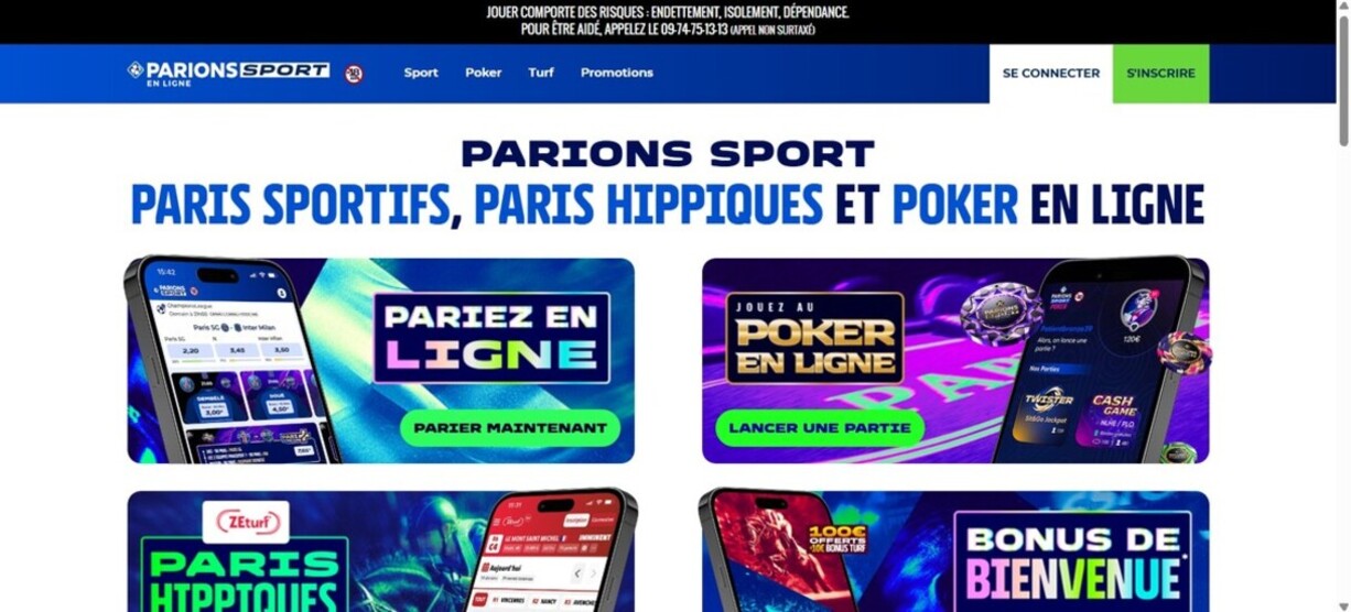 Parions Sport Homepage France
