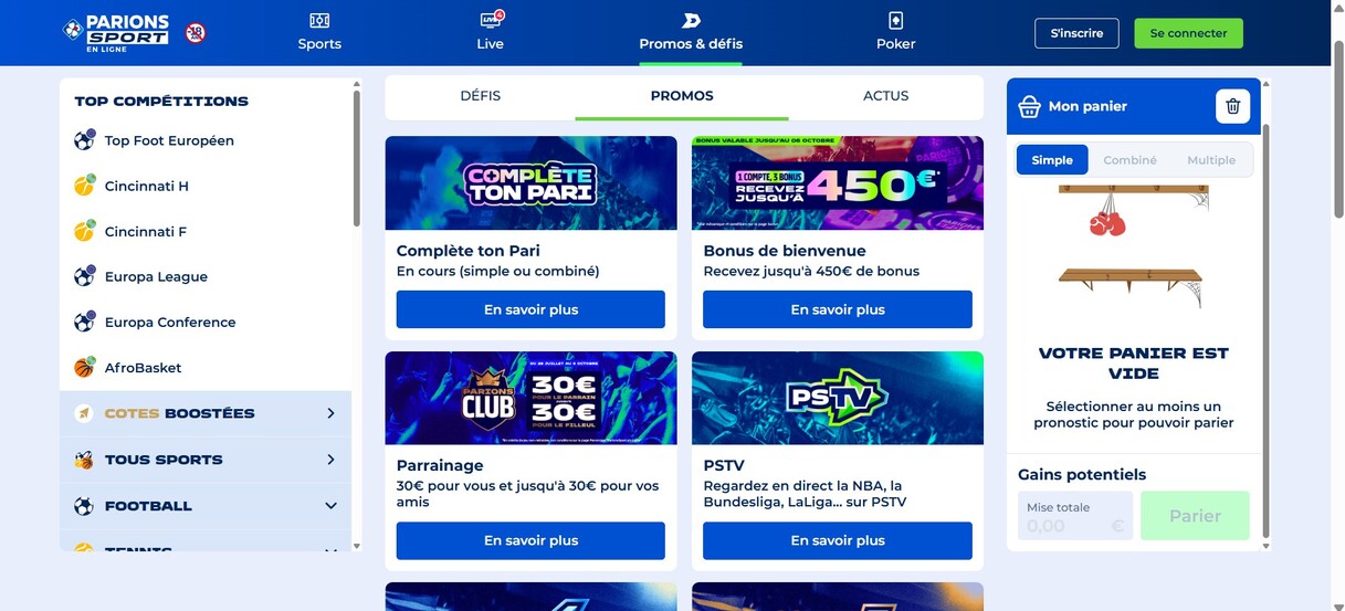 Parions Sport Promotions Francia