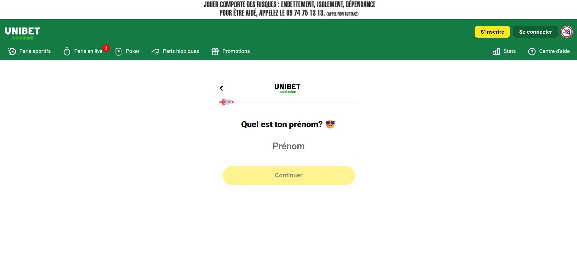 Unibet Inscription France