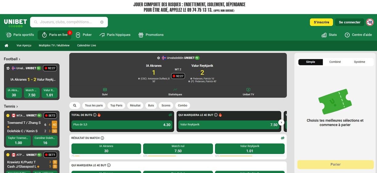 Unibet Live Betting France