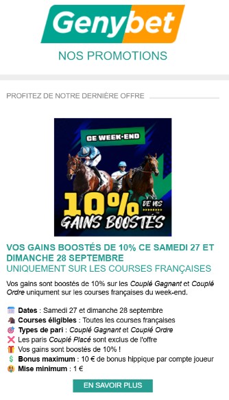 Genybet Sports France Promotions