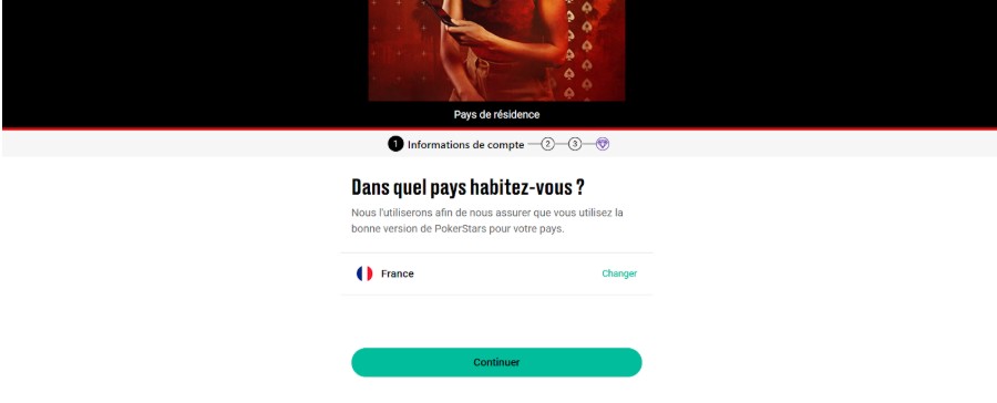 Inscription Pokerstars France Sport Étape2