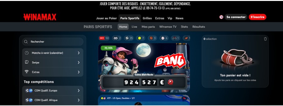 Inscription Winamax France Étape1