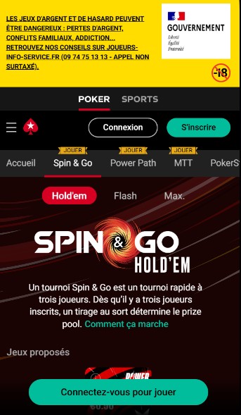 Poker section Pokerstars France