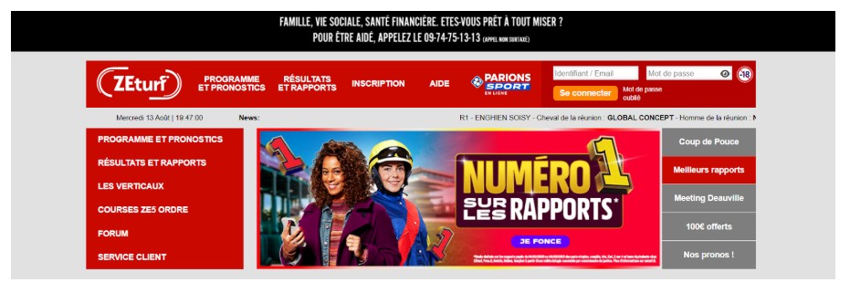 Registration Zetruf France Sports Étape1