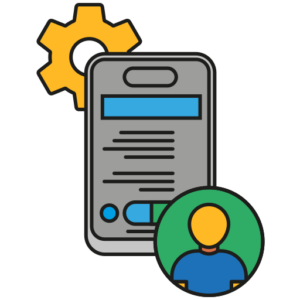 Interface intuitive et application mobile icon