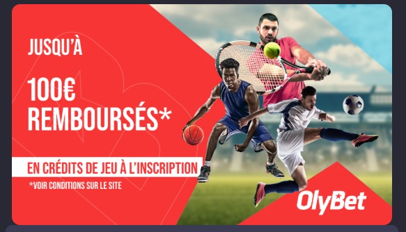 Bonus Olybet France 100€ cashback