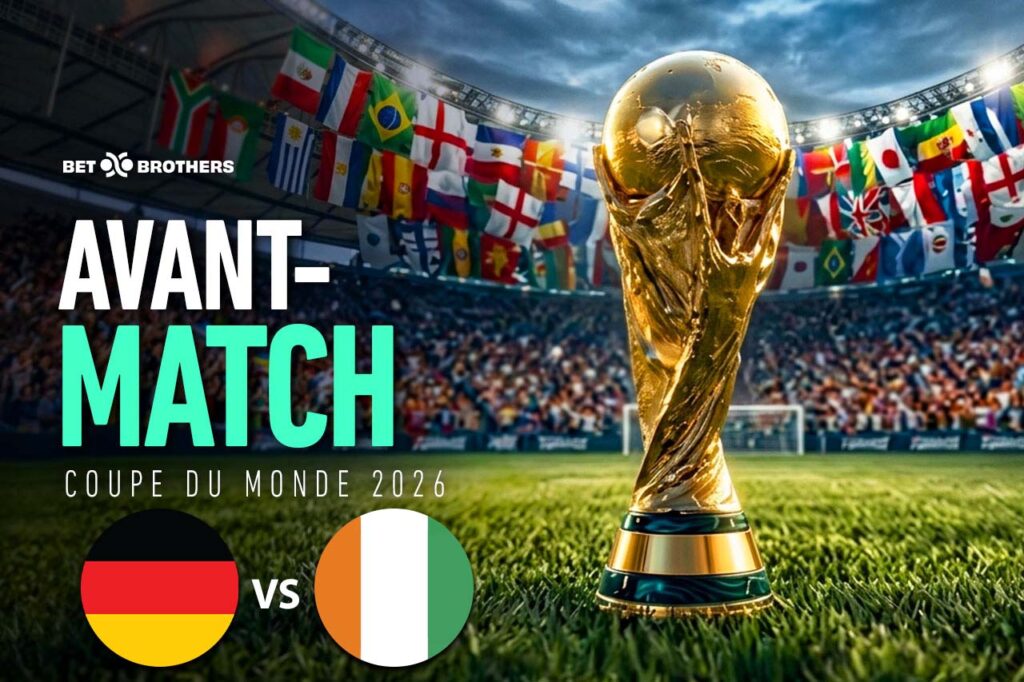 Affiche de la phase de groupes entre l’Allemagne et la Côte d’Ivoire.