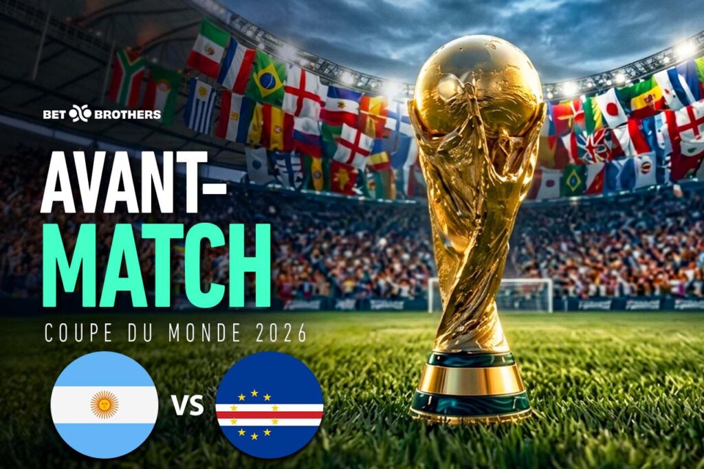Affiche des seizièmes de finale entre l'Argentine et le Cap-Vert.