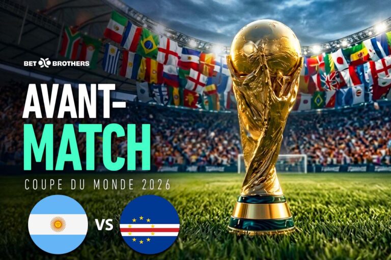 Affiche des seizièmes de finale entre l'Argentine et le Cap-Vert.
