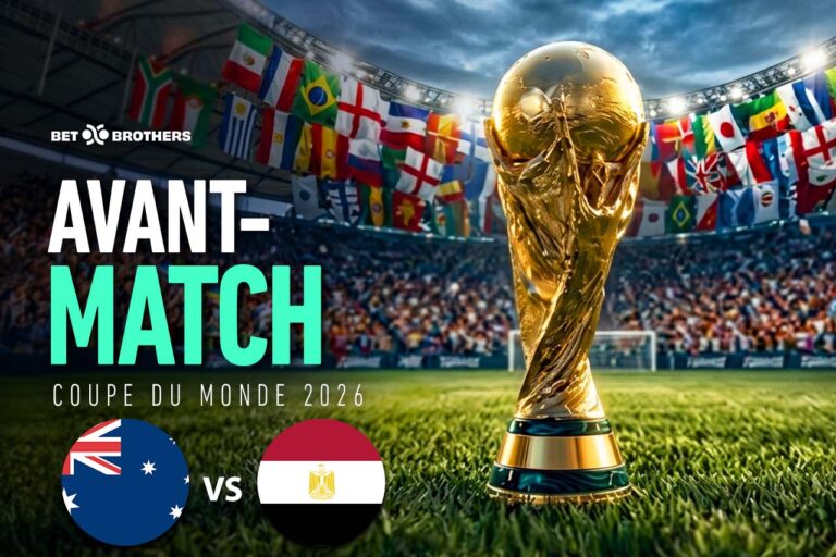 Affiche des seizièmes de finale entre l'Australie et l'Égypte.