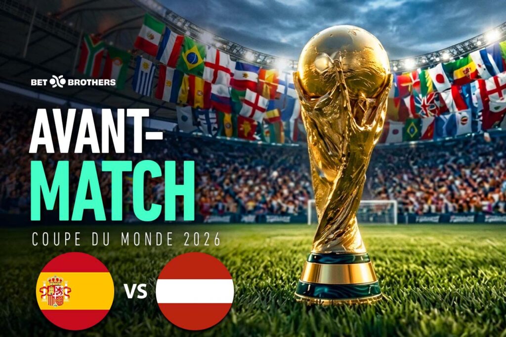 Affiche des seizièmes de finale entre l'Espagne et l'Autriche.