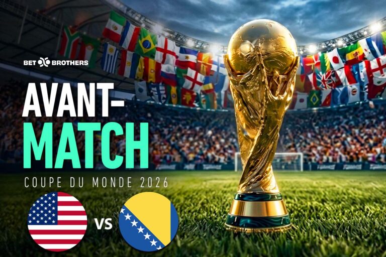 Affiche des seizièmes de finale entre les États-Unis et la Bosnie-Herzégovine.