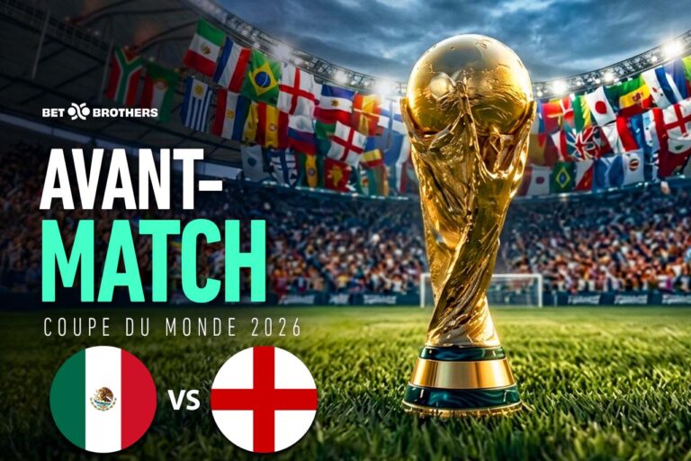 Affiche des huitièmes de finale entre le Mexique et l’Angleterre.