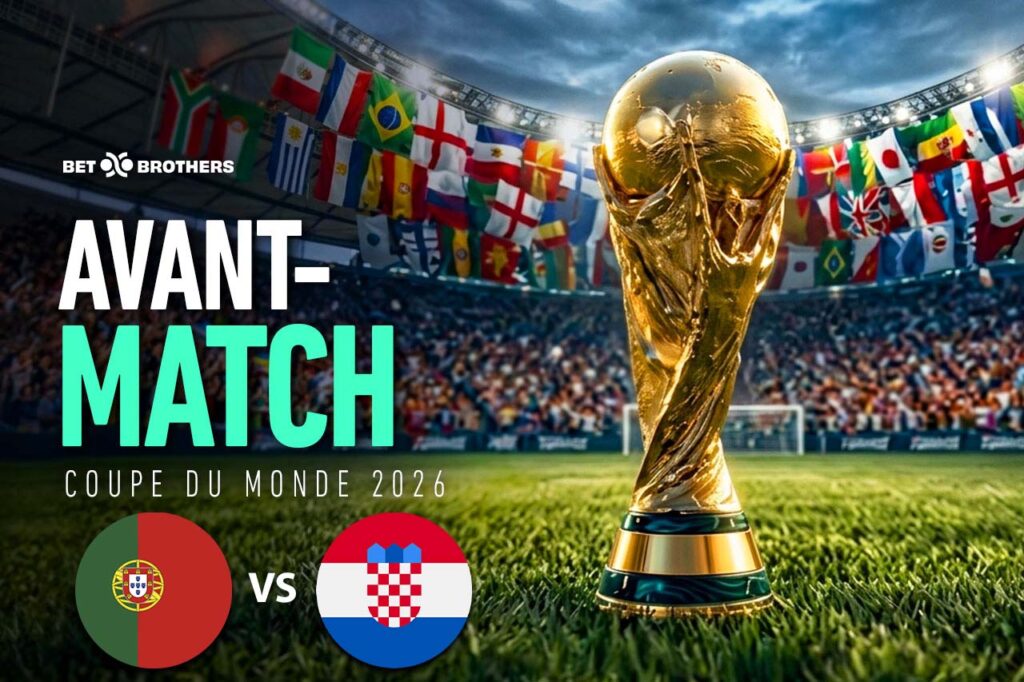 Affiche des seizièmes de finale entre le Portugal et la Croatie.