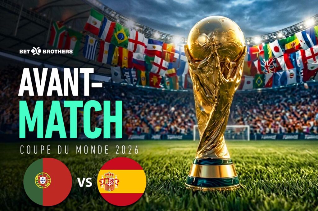 Affiche des huitièmes de finale entre le Portugal et l’Espagne.